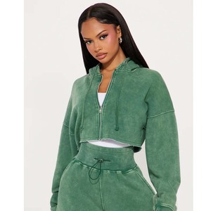 Sweat-shirt à capuche oversize pour femme, en molleton, avec fermeture éclair, épaules tombantes, couleur unie, vêtements décontractés d'automne - Product Image 6