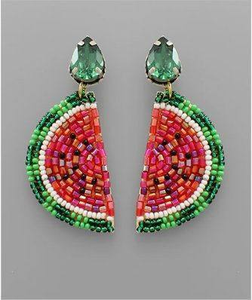 Boucles d'oreilles multicolores en perles de rocaille brodées à la main, bijoux fantaisie pour femmes, par MD HANDICRAFTS - Product Image 2