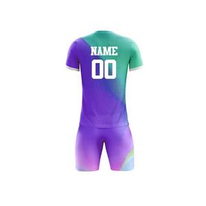 Maillot de football personnalisé de haute qualité avec logo brodé, imprimé sur le devant, manches courtes, col châle, design patchwork, chemises de football - Product Image 6