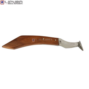 Cuchillo para Pezuñas LIPUMA con Mango de Madera para Mano Derecha, Acero Inoxidable, Herramienta de Recorte Afilada para Vacas y Caballos, Uso por Herradores - Product Image 5