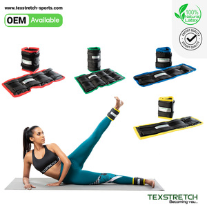 Paire de poids de cheville réglables personnalisables avec logo OEM, en tissu doux et robuste, pour la marche, la course, la gym et les exercices du bas du corps - Product Image 1