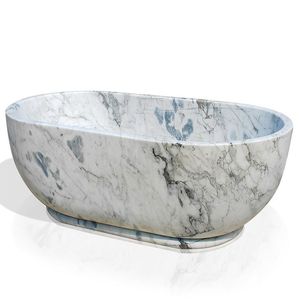 Bañera Independiente de Mármol Natural de Lujo con Diseño Ecológico para Uso en Interiores en Apartamentos - Product Image 2