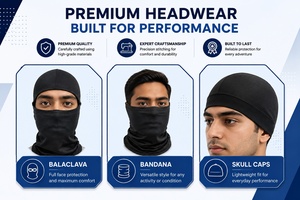 Masque de vélo intégral en poly-spandex avec extensibilité 4 directions et cagoule convertible, qualité garantie à 100 %, vendu par un exportateur mondial - Product Image 5