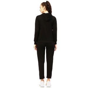 Conjunto de chándal de 2 piezas con cremallera completa personalizado de alta calidad para mujer de gran tamaño para estampado de farol ropa de calle de invierno Casual patrón sólido en blanco - Product Image 6