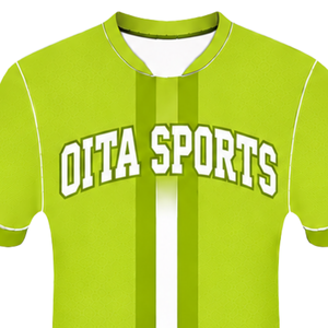 Camiseta Deportiva de Manga Corta Verde Lima y Blanca con Rayas Verticales, Transpirable, para Entrenamiento Atlético, Uniforme de Béisbol - Product Image 6
