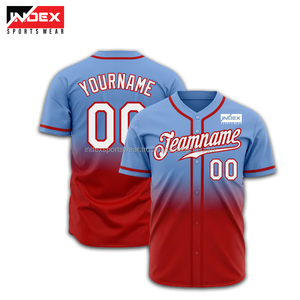 Camiseta de Béisbol INDEX America para Hombre, Manga Corta, Sublimada, Absorbente de Humedad, Poliéster, Diseño de Bandera Roja, Blanca y Azul para Adultos - Product Image 4