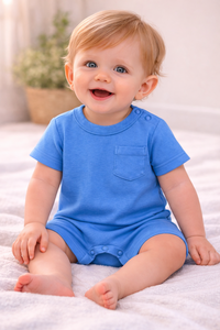 Mameluco de Bebé Unisex 100% Algodón Personalizable, Manga Corta, Suave, Transpirable, Antiarrugas, Hasta la Rodilla, para Uso Diario de Recién Nacidos - Product Image 2