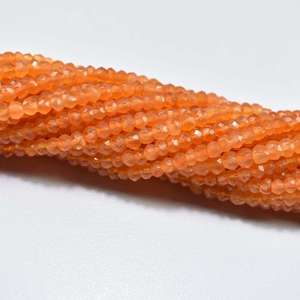 Perles de cornaline naturelle facettées en forme de rondelle, 3,5 mm, perles rondelles en vrac pour la création de bijoux, vente en gros directe d'usine - Product Image 1