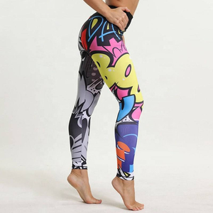 Leggings de yoga et d'entraînement 100% Coton Respirant Tricoté Haute Qualité Personnalisable avec Impression par Sublimation, Effet Ventre Plat, Logo et Taille OEM - Product Image 2