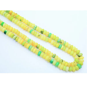 Magnifiques perles rondes lisses en opale jaune citron vert, 16 pouces 7-10 mm, perles en opale jaune, fabrication de bijoux artisanale - Product Image 3