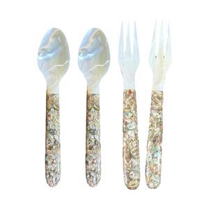 Ensemble de fourchettes et cuillères à dessert en nacre à long manche, ensemble de service pour caviar, vente en gros du Vietnam - Product Image 2