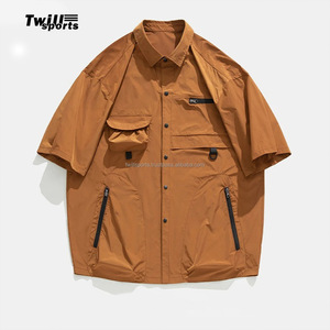2025 Unisex Heavy Weight Cotton Short Sleeve Polo <b>Shirt</b> High Fashion TWILL Fabric Custom Collar Casual Loose Cargo Design - Product Image 1