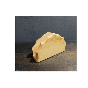 Soporte de madera para caja de pañuelos, diseño moderno en forma de concha, ecológico, duradero, hecho a mano - Product Image 1