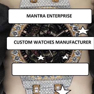 Reloj Mecánico de Acero Inoxidable Puro para Hombre con Cristal de Moissanita, Estilo Hip Hop Iced, Deportivo, de Negocios, Antiguo, Venta al por Mayor - Product Image 5