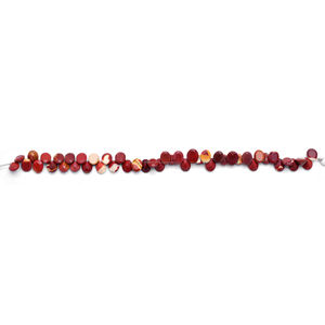 Joyería minimalista hecha a mano, cuentas de piedras preciosas de jaspe Mookaite natural rojo, hebra de regalo personalizada para hacer joyas - Product Image 4