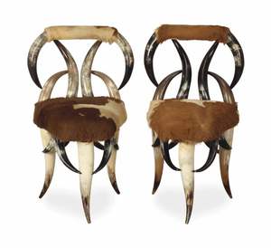 Chaise de fournisseur personnalisée, confortable, en corne de bœuf, designable et robuste, naturelle, forte demande, fabriquée en Inde - Product Image 2