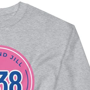 เสื้อสเวตเชิ้ตพิมพ์ลายกราฟิก Jack and Jill สีชมพู ปี 1938 ลายวงกลมสีน้ำเงิน คอกลม แขนยาว สวมใส่สบาย ขายส่งเสื้อผ้า - Product Image 5