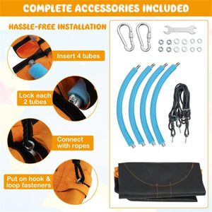 Altalena a disco gialla da 40 pollici con 2 metodi di sospensione, rotazione a 360 gradi, corde regolabili, caratteristiche regolabili da 46,5 a 68 pollici! - Product Image 5