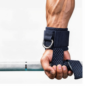 Sangles de soutien du poignet en néoprène durable avec anneau en D pour la musculation et l'entraînement en salle de sport, avec protège-paume antidérapant, fermeture auto-agrippante unisexe - Product Image 4