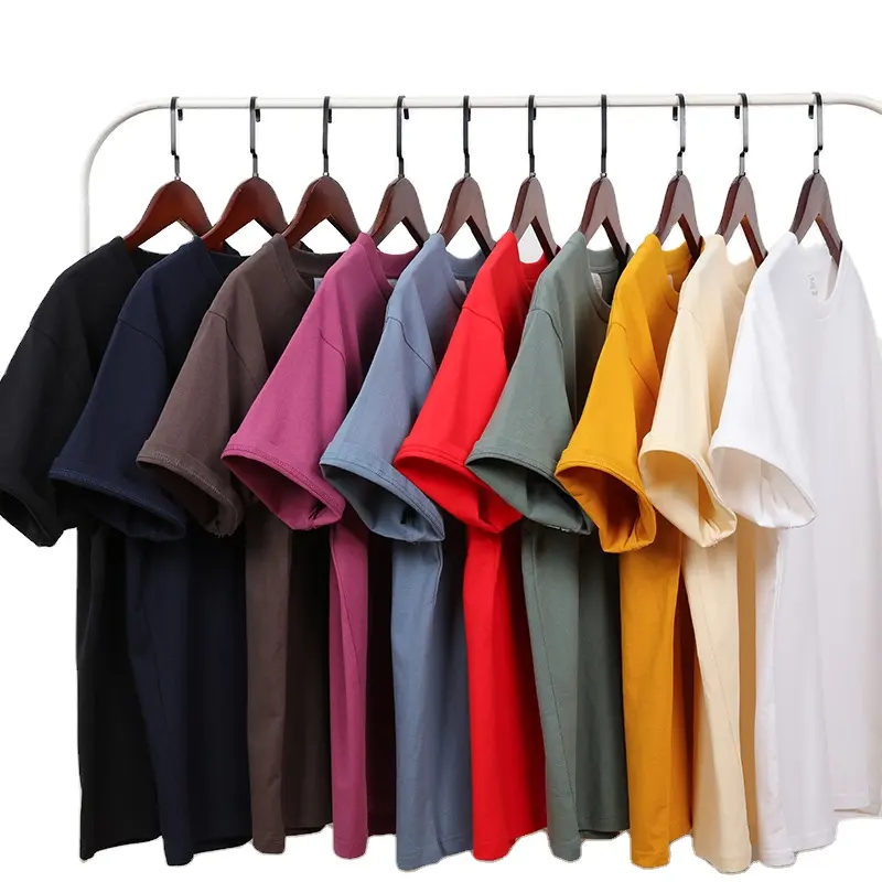 OEM अनुकूलित लोगो डिज़ाइन गोल गर्दन 230 ग्राम भारी सूती टी शर्ट विज्ञापन सांस्कृतिक शर्ट काम के कपड़े मुद्रित टी शर्ट