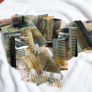 Handcrafted High Gloss Buffalo Horn Hair <b>Comb</b> <b>Wide</b> Tooth Luxury Detangling <b>Comb</b> at Wholesale Price - Product Image 5