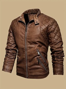 Men <b>Leather</b> <b>Jacket</b> with Modern Look and Durable Construction for <b>Long</b> Term Use - Product Image 2