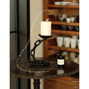 Porte-bougie en métal au design élégant et finition brillante, porte-bougie décoratif hautement esthétique, fait main, pour décoration intérieure - Product Image 6