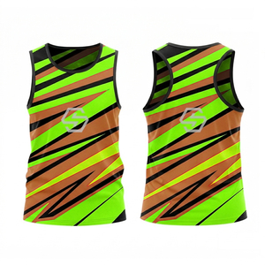 OEM Service Custom <b>Singlet</b> Tank Tops 100% Polyester Sports Breathable Quick Dry Unisex Sublimation Print <b>Running</b> <b>Singlets</b> - Product Image 5