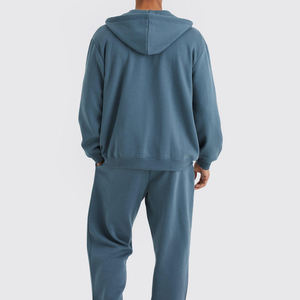 Sweat à capuche personnalisé de haute qualité, épais, brodé, imprimé, pour hommes, surdimensionné, avec fermeture éclair intégrale, hiver, logo personnalisé, pour garçons - Product Image 4