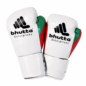 ชุดอุปกรณ์มวยอาชีพ ถุงมือหนังแท้ปักโลโก้ได้  พร้อมอุปกรณ์ป้องกันศีรษะและอุปกรณ์ป้องกันขาหนีบ สำหรับนักมวยฝึกซ้อมและการแข่งขัน - Product Image 4