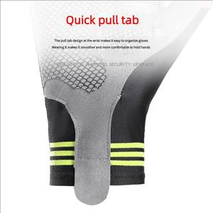 ถุงมือปั่นจักรยานแบบครึ่งนิ้ว หนังตาข่าย ป้องกันรังสียูวี กันลื่น ระบายอากาศได้ดี สวมใส่สบาย - Product Image 4