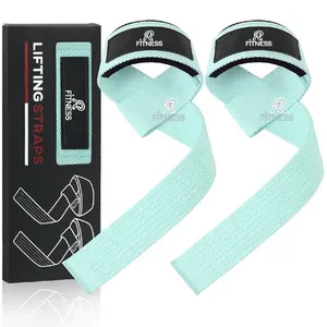 Correas de Muñeca para Levantamiento de Pesas, de Algodón, con Logotipo Personalizado, Forma de 8, Resistentes, para Fisicoculturismo, Venta al Por Mayor - Product Image 1