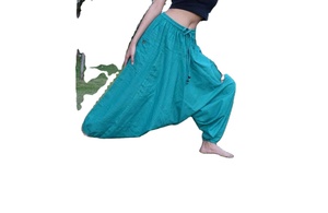 ซัมเมอร์เซน: กางเกงฮาเร็มโยคะผ้าฝ้าย - กางเกงชั้นในมีสไตล์ของผู้หญิงสําหรับการฝึกโยคะและสไตล์สบายในฤดูร้อนสําหรับผู้ชื่นชอบโยคะ - Product Image 3