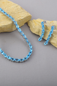 Blue Topaz <b>Necklace</b> <b>Set</b> in 92.5 Sterling <b>Silver</b> KLSS-40236 - Product Image 5