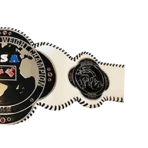World Heavyweight Championship Belt USA Flag Design with World <b>Map</b> Black and White Strap Collectible Title Belt - Product Image 4