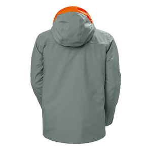 Chaqueta acolchada impermeable con capucha para hombre, color verde oliva, con cierre de cremallera y múltiples bolsillos para uso en exteriores en invierno. - Product Image 4