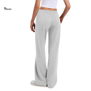 Pantalon de survêtement en coton personnalisé pour homme, taille élastique avec cordon de serrage, décontracté, mi-lourd, respirant, avec logo imprimé sur la jambe droite - Product Image 5