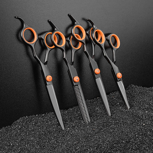 Ensemble de ciseaux courbés pour animaux de compagnie en acier inoxydable de 6,0 pouces, ciseaux professionnels pour toilettage des animaux, ciseaux courbés pour chiens et chats - Product Image 4