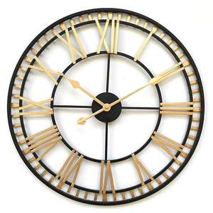 Reloj de Pared Metálico Radial Moderno de Lujo, Venta al por Mayor, Reloj Minimalista Negro y Dorado, Silencioso, para Uso Doméstico y Pedidos al por Mayor - Product Image 6