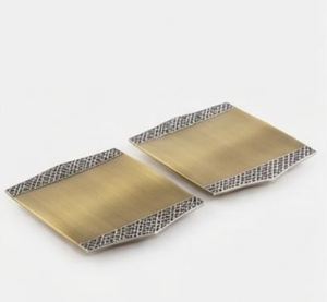 Ensemble de 2 plateaux de service en aluminium noir, vaisselle de haute qualité, ustensiles de cuisine, plateau de service alimentaire, poignées en métal - Product Image 4