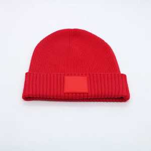Bonnet tricoté unisexe d'hiver à revers, couleur unie, avec broderie personnalisée, bonnets chauds pour homme, style uni pour homme 2026 - Product Image 3