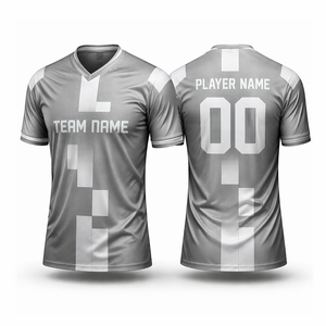 Camiseta de Fútbol de Diseño Personalizado, Uniforme de Fútbol 100% Poliéster, Unisex, Manga Corta, Logotipo y Número Impresos, Elástico en Cuatro Direcciones, Transpirable - Product Image 1