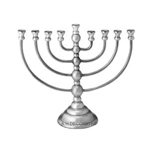 Menorah <b>Candle</b> Holder Metal Crafted Christmas Decorative Nickel Plated Menorah Handmade <b>Candle</b> Holder for Decoration - Product Image 1