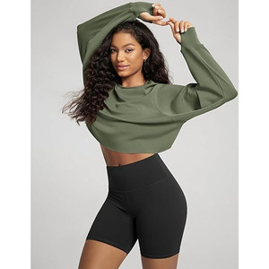 Sudaderas Cortas Bordadas Personalizadas para Mujer, Sudadera Corta de Alta Calidad para Mujer - Product Image 3