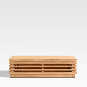 Mesa de Centro para Exteriores Anora Hecha de Madera de Teca Sólida con Acabado en Color Natural, Material de Alta Calidad para Uso en Exteriores - Product Image 5