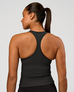 Camiseta sin costuras para mujer, cuello halter, color liso, para entrenamiento, yoga, con relleno, deportiva. - Product Image 2