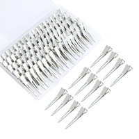 Pinces de sectionnement professionnelles en acier haute tension pour salon de coiffure, barrettes de séparation type bec de canard, réutilisables et résistantes à la rouille, vente en gros