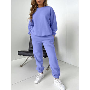 Survêtement pour femme personnalisable à capuche, coupe ajustée, respirant, séchage rapide, motif uni, style décontracté, adulte, hiver, 100% coton - Product Image 4