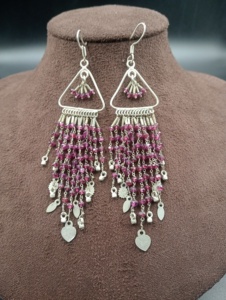 ต่างหูห่วงประดับพู่สไตล์โบฮีเมียน Amaira Jewels สำหรับผู้หญิง ชุบทอง โลหะผสม มุกเทียม เครื่องประดับงานแต่งงาน สไตล์ชาติพันธุ์ ทันสมัย - Product Image 1