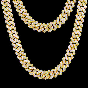 Unisex 925 Sterling Silver Moissanite Cuban Link <b>Chain</b> <b>Necklace</b> Round Brilliant Cut Geometric Hiphop Jewelry Customized Size - Product Image 5